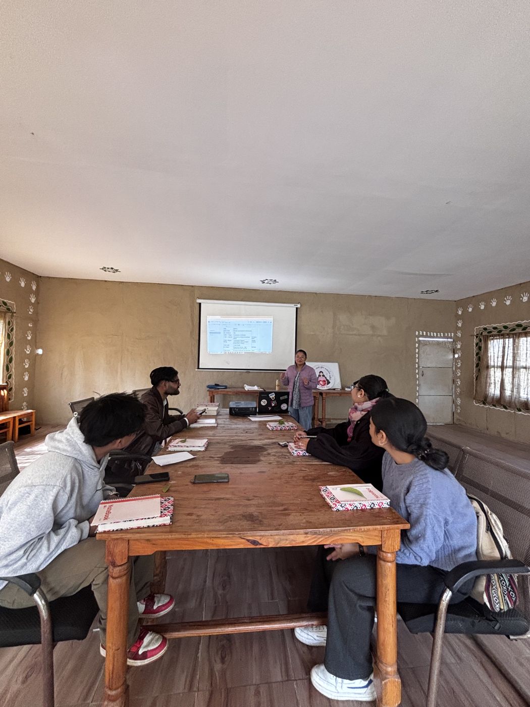 Young people in a training session led by Aama Surakshya Nepal